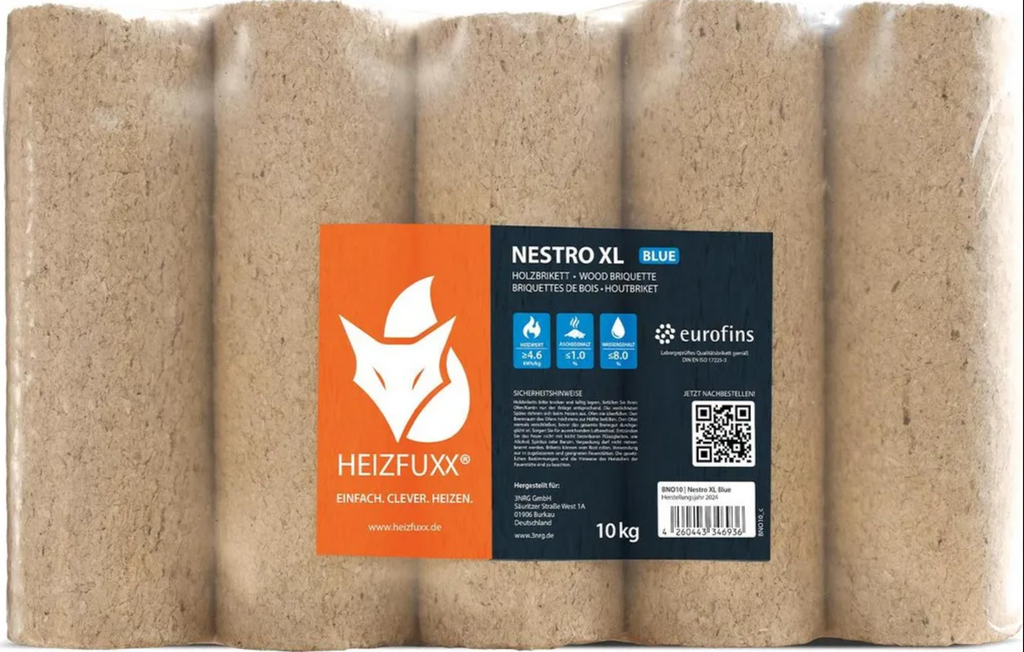 Heizfuxx Nestro XL Blue 10kg x 96 Gebinde 960kg Palette